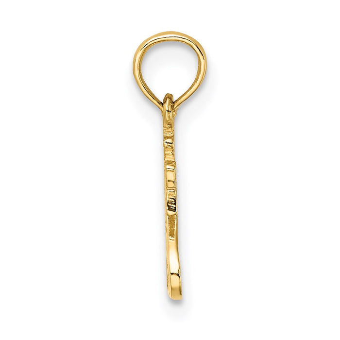 Million Charms 14K Yellow Gold Themed Polished & Engraved Try Jesus Charm