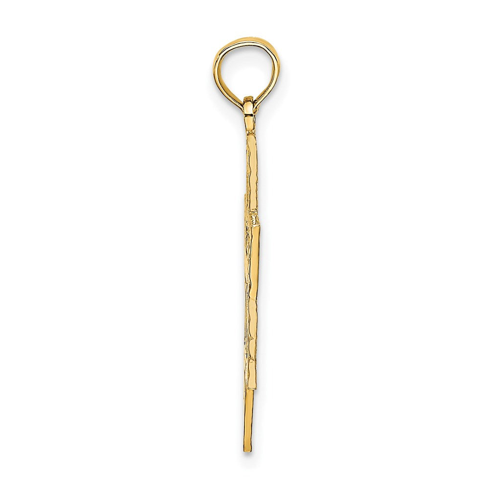 Million Charms 14K Yellow Gold Themed Jewish Star With Chi Center Charm