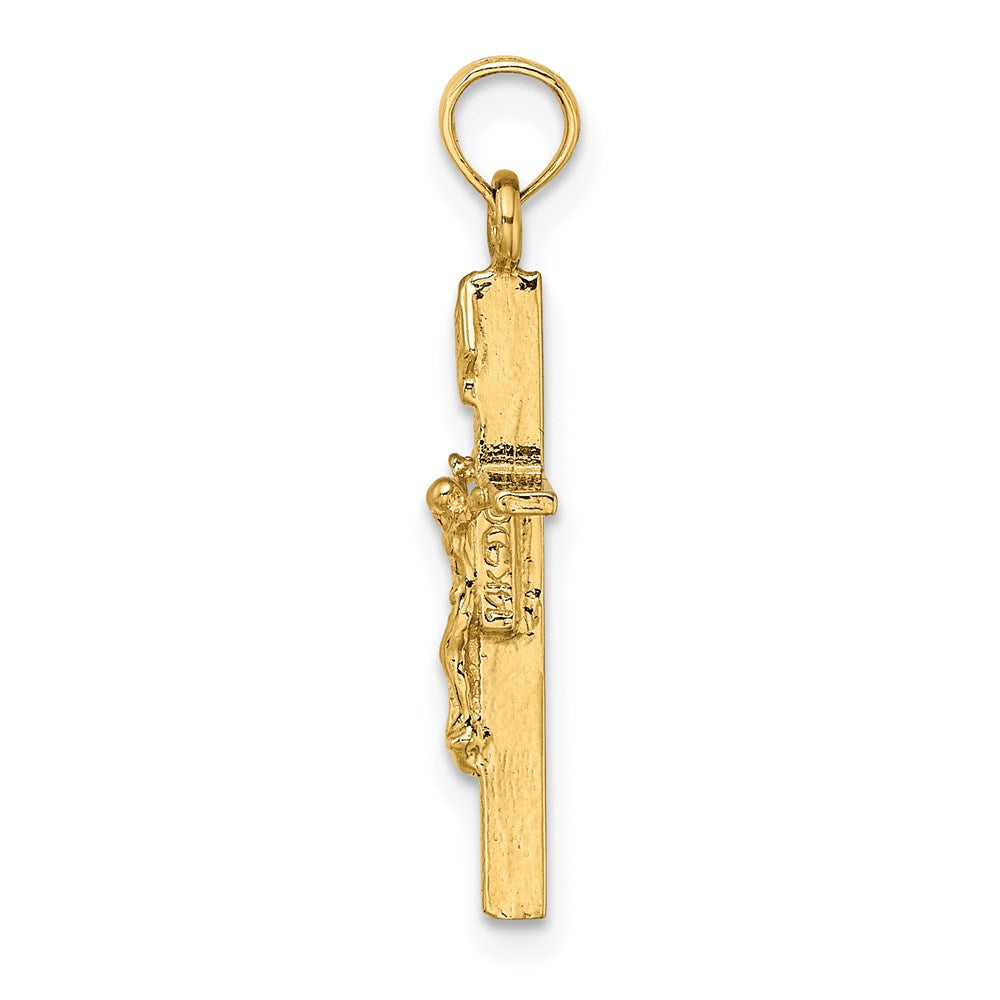 Million Charms 14K Yellow Gold Themed Inri Relgious Crucifix Charm