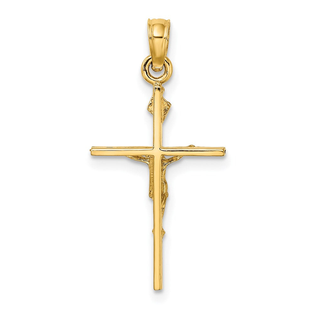 Million Charms 14K Yellow Gold Themed Inri Relgious Crucifix Charm