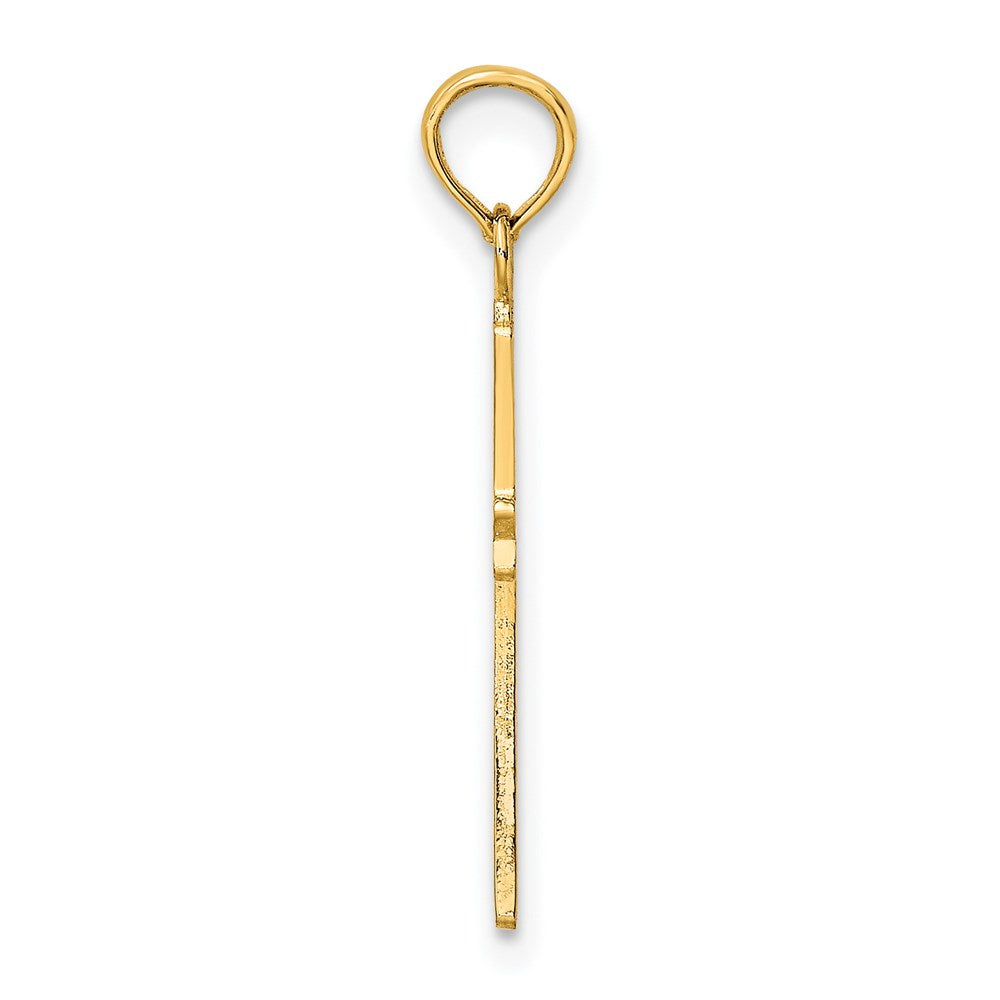 Million Charms 14K Yellow Gold Themed Polished Relgious Cross Charm