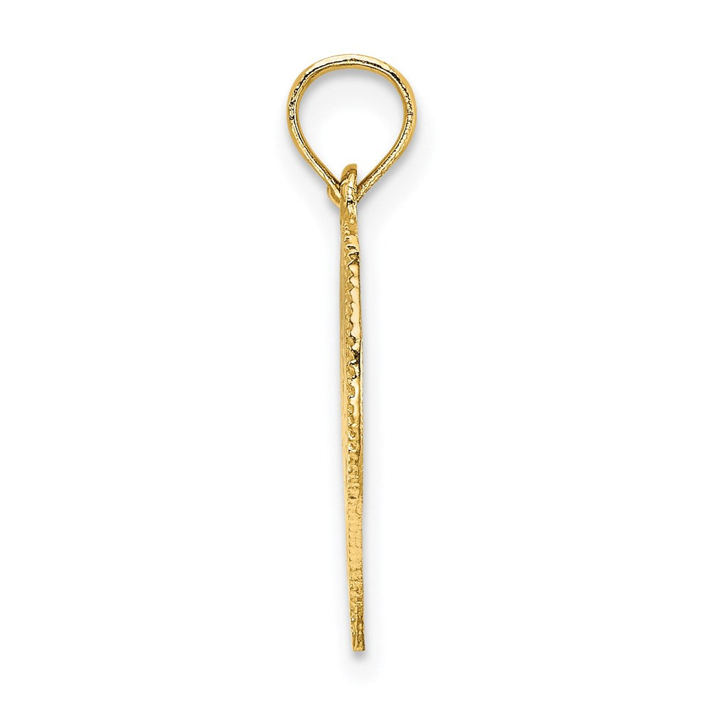 Million Charms 14K Yellow Gold Themed Polished Angel In Heart Charm
