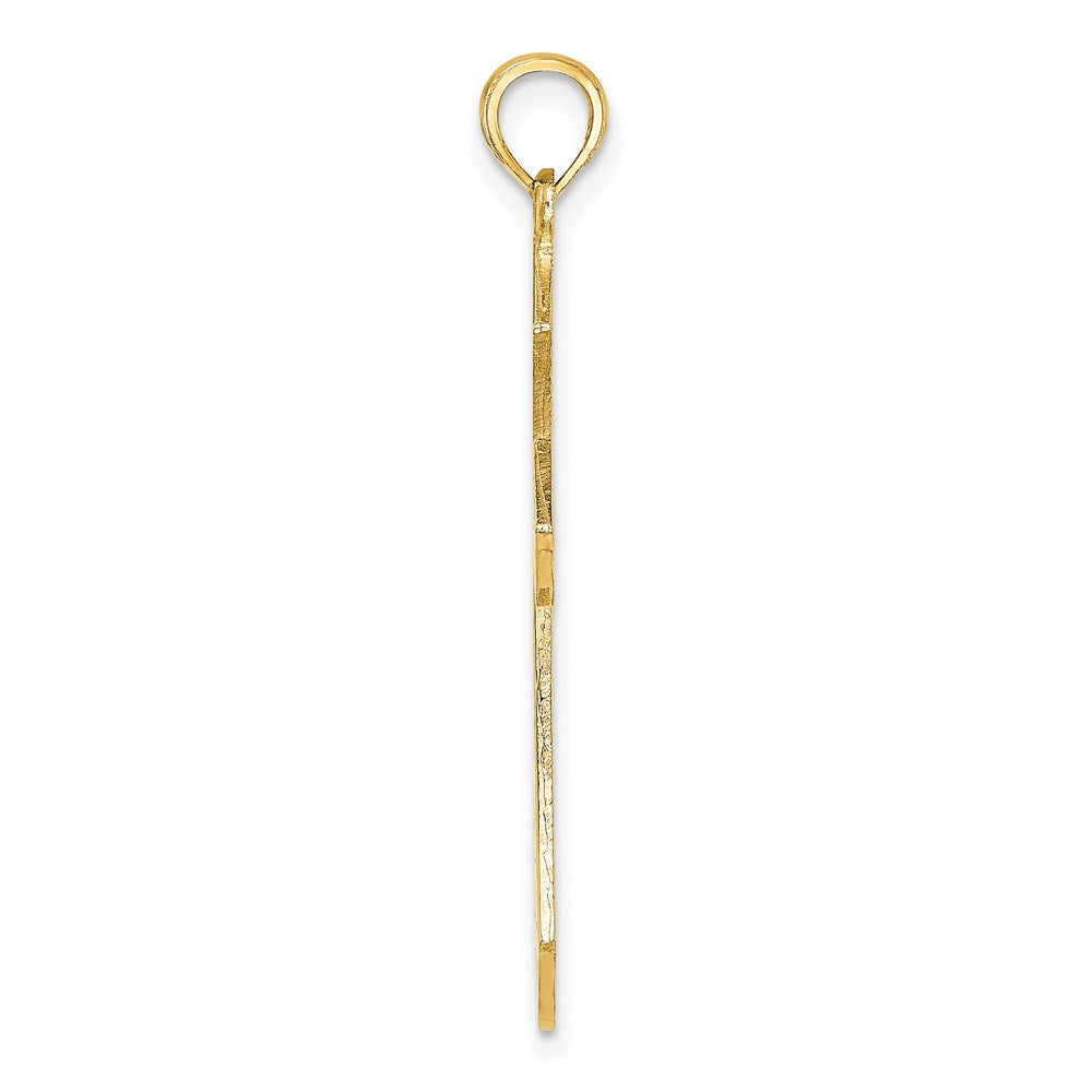 Million Charms 14K Yellow Gold Themed Filigree Relgious Cross Charm
