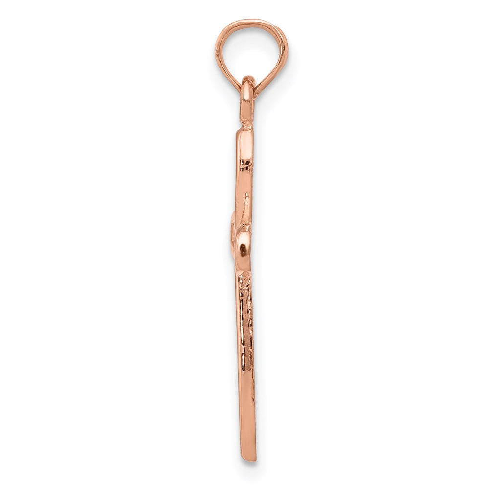 Million Charms 14K Rose Gold Themed With White Rhodium-plated Filigree Center Border