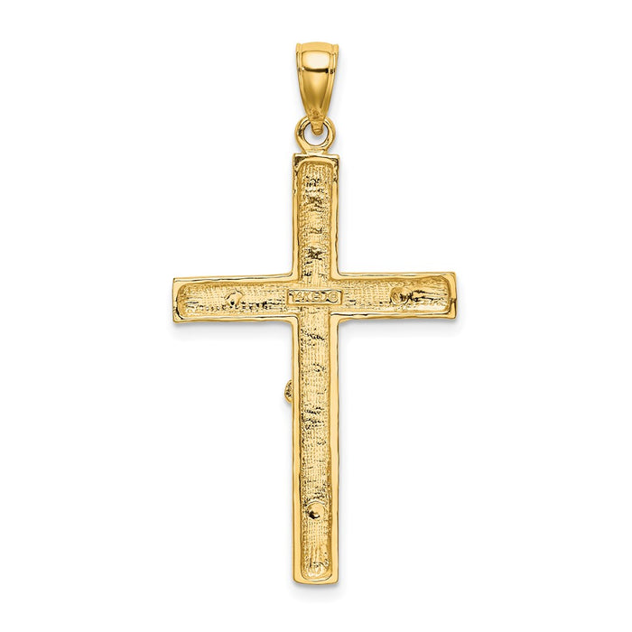 Million Charms 14K Yellow Gold Themed Relgious Crucifix Charm