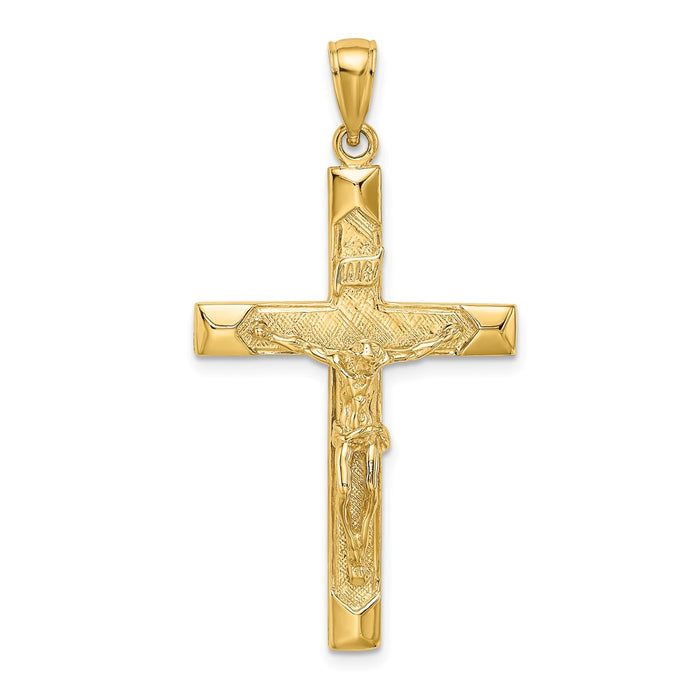 Million Charms 14K Yellow Gold Themed Relgious Crucifix Charm