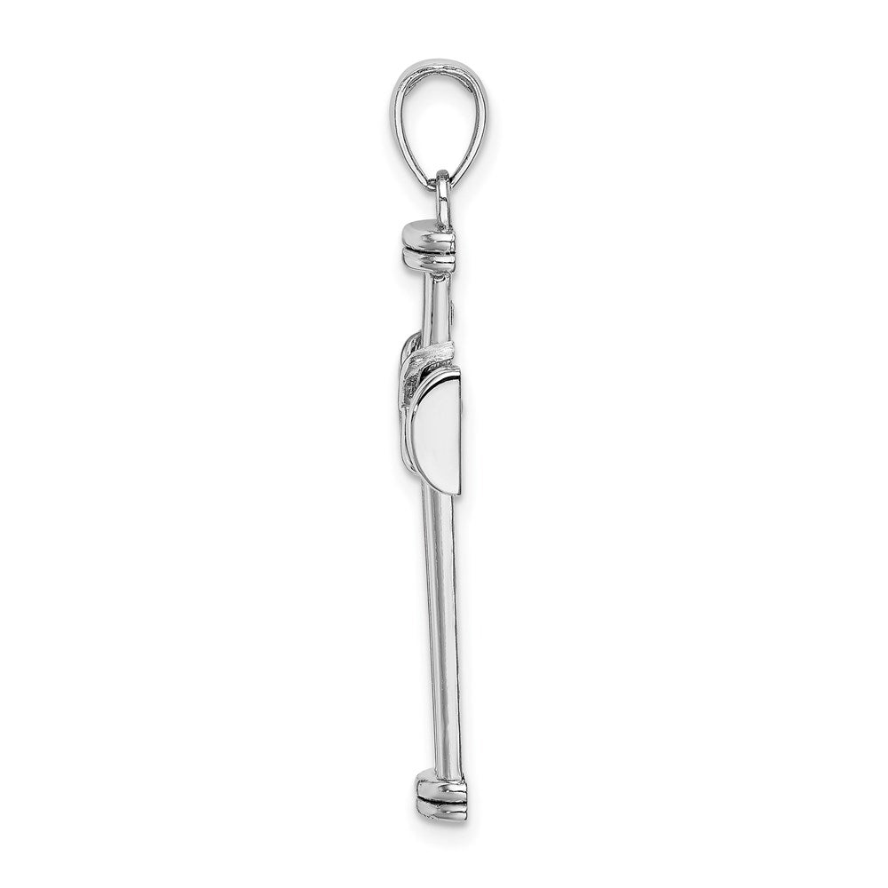 Million Charms 14K White Gold Themed Polished Relgious Cross Pendant