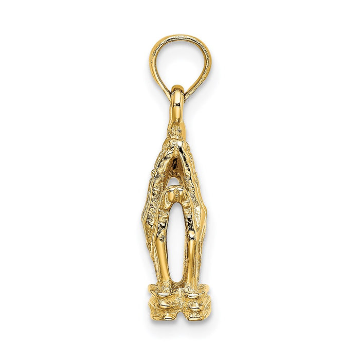Million Charms 14K Yellow Gold Themed 3-D Praying Hands Charm