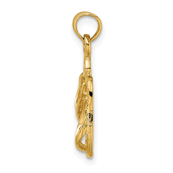 Million Charms 14K Yellow Gold Themed Pawleys Island Double Flip-Flop