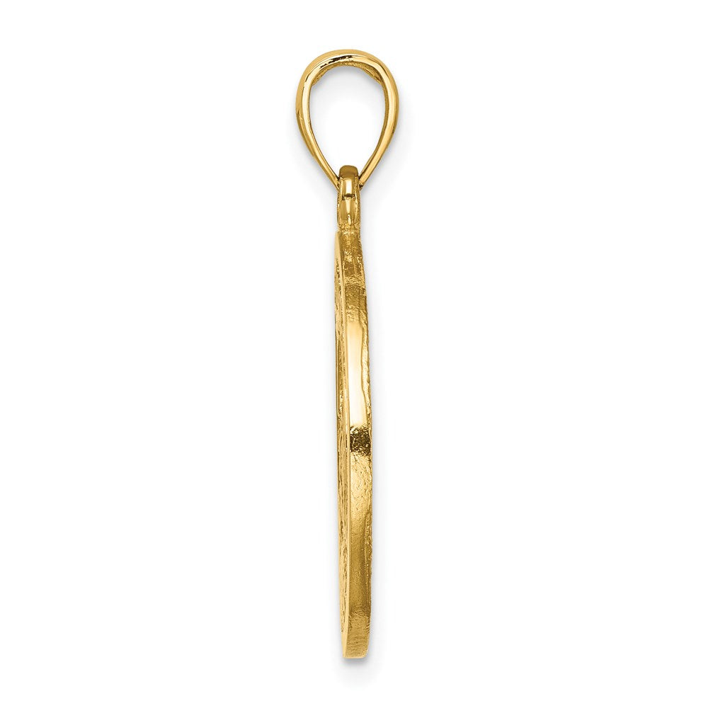 Million Charms 14K Yellow Gold Themed Religious Saint Lucia Twin Pitons Charm
