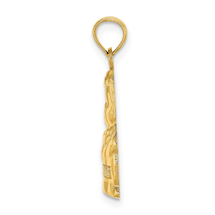 Million Charms 14K Yellow Gold Themed 2-D Bahamas Mama Figure Charm