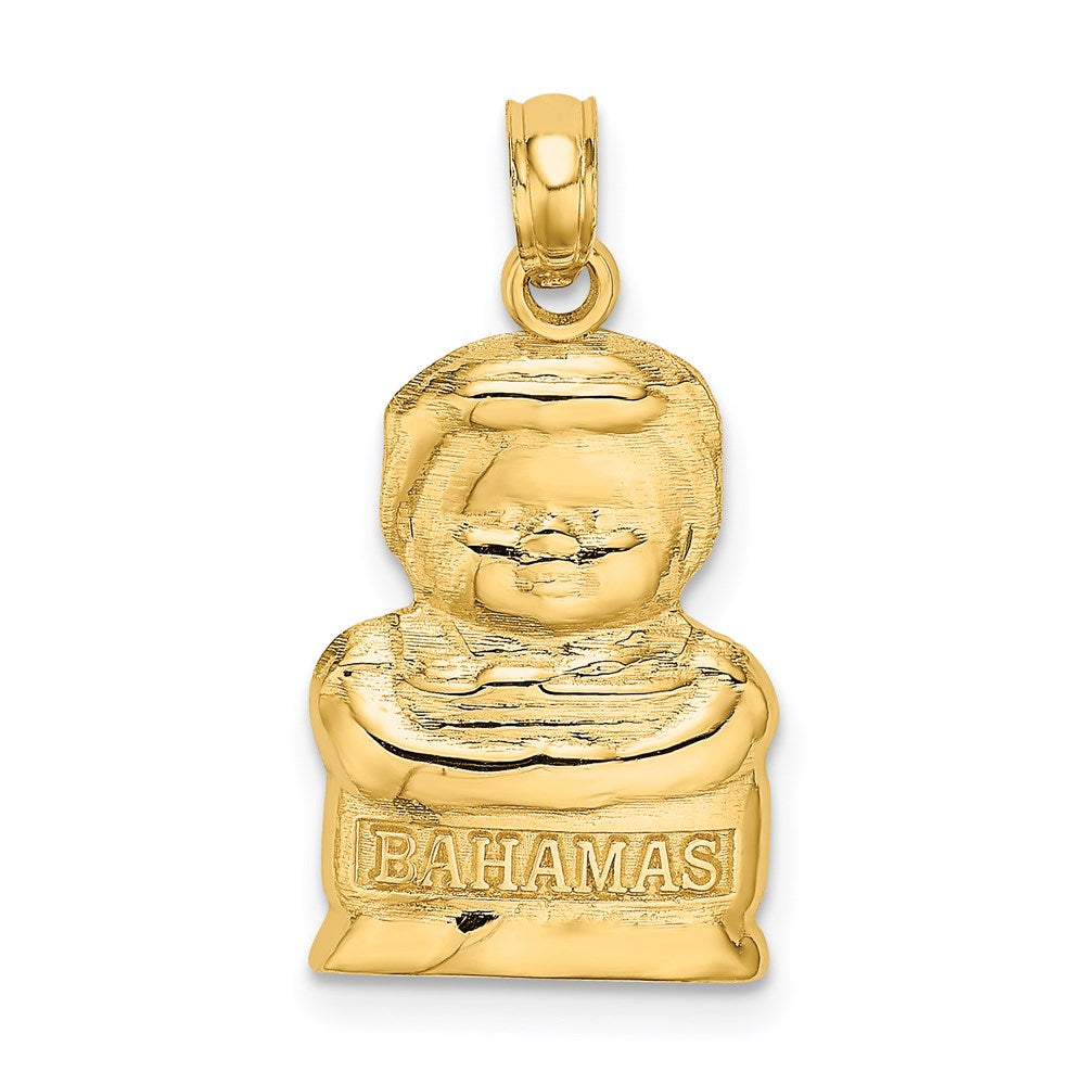 Million Charms 14K Yellow Gold Themed 2-D Bahamas Mama Figure Charm