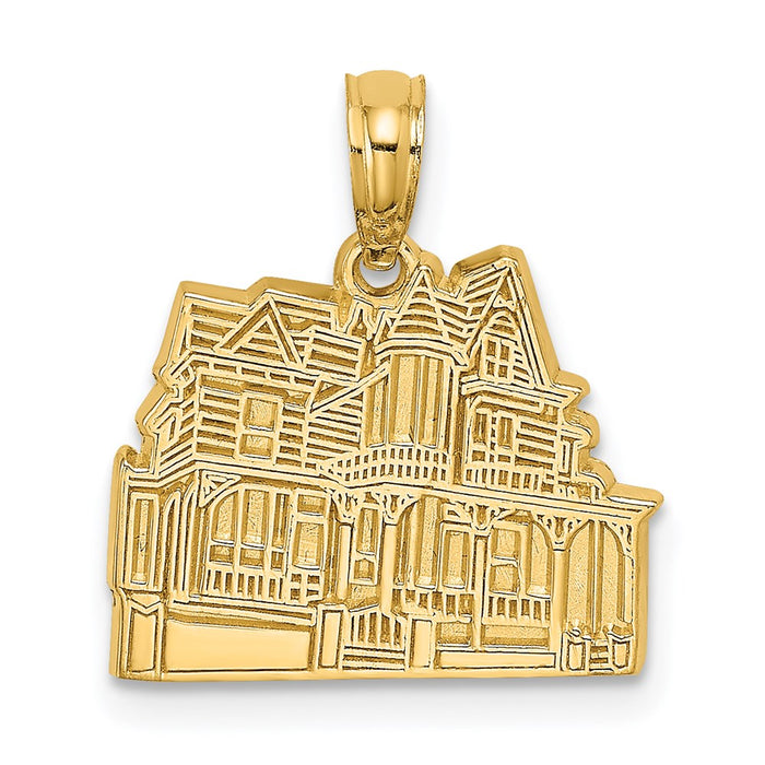 Million Charms 14K Yellow Gold Themed Dr. Henry Hunt House - Cape May, Nj Charm