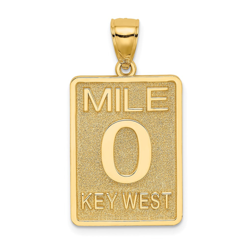 Million Charms 14K Yellow Gold Themed Mile Marker 0 / Key West Charm