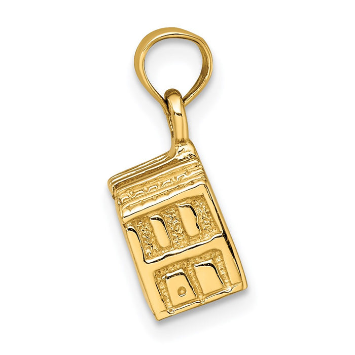 Million Charms 14K Yellow Gold Themed 3-D Charleston Rainbow Row Buildings