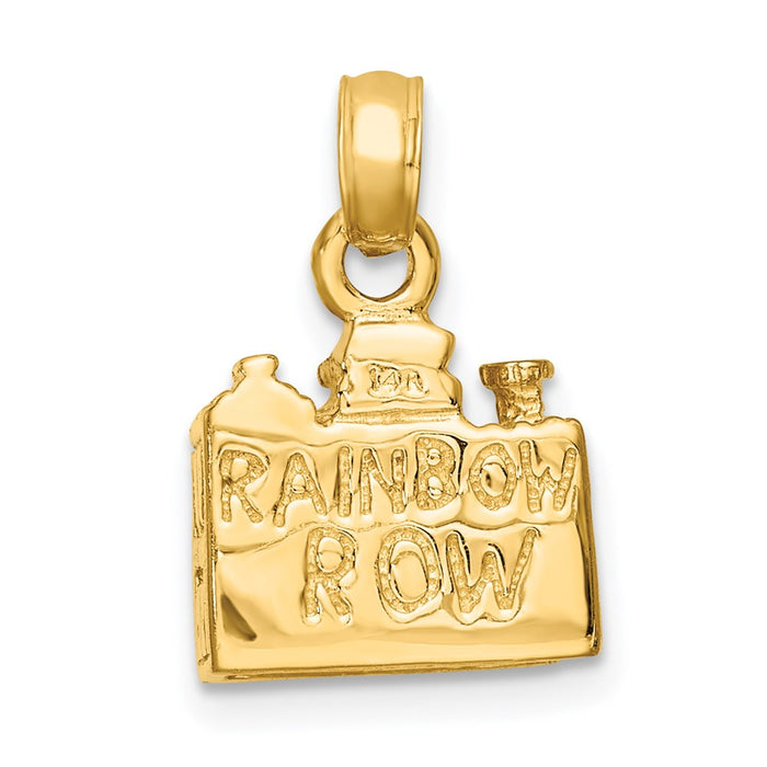 Million Charms 14K Yellow Gold Themed 3-D Charleston Rainbow Row Buildings