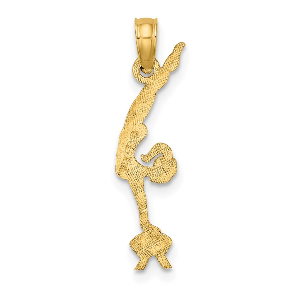 Million Charms 14K Yellow Gold Themed Gymnastics Charm