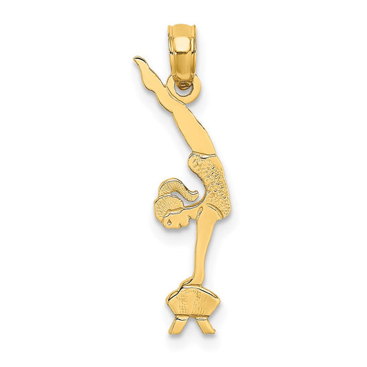 Million Charms 14K Yellow Gold Themed Gymnastics Charm