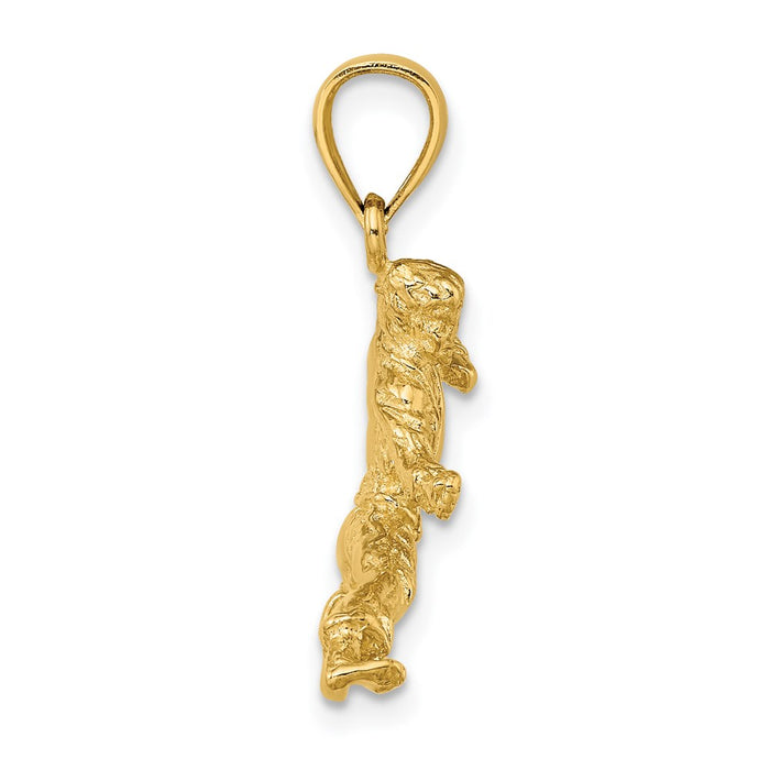 Million Charms 14K Yellow Gold Themed 3-D Karate Man Charm