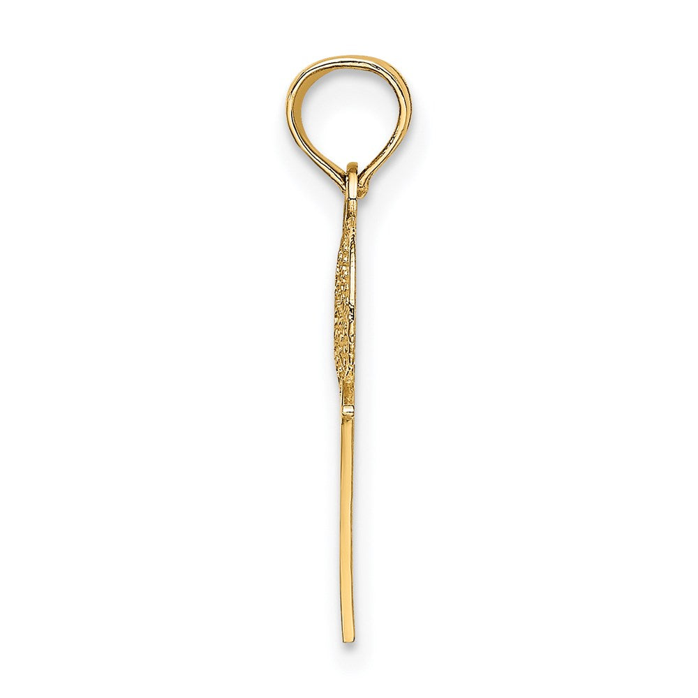 Million Charms 14K Yellow Gold Themed #1 Sports Basketball Story With Hoop Charm
