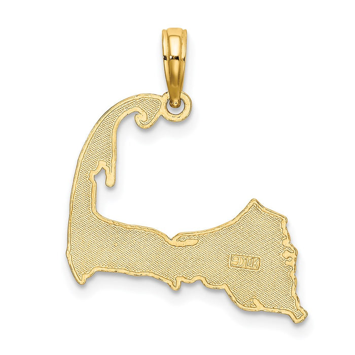 Million Charms 14K Yellow Gold Themed Cape Cod Silhouette Charm