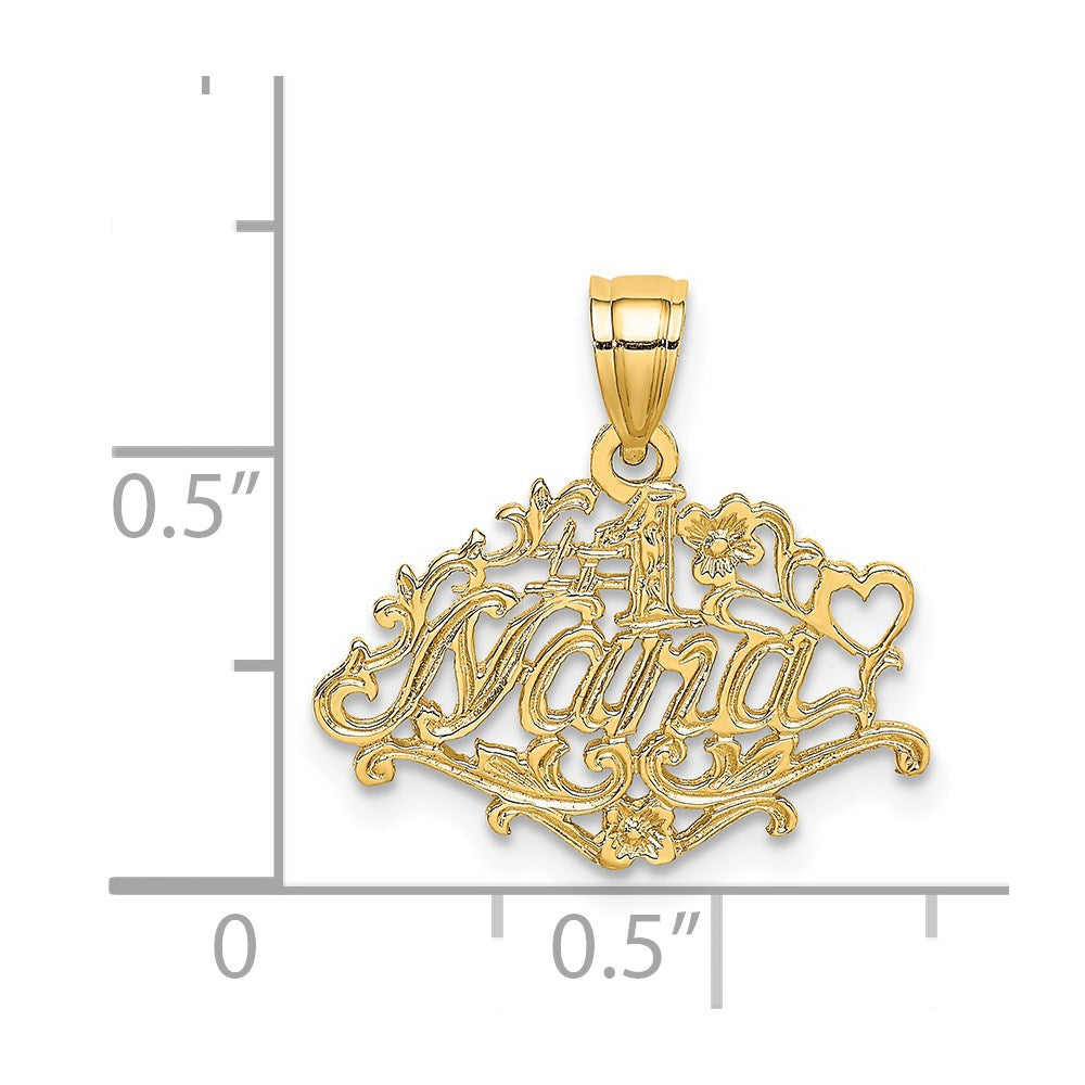 Million Charms 14K Yellow Gold Themed #1 Nana Charm
