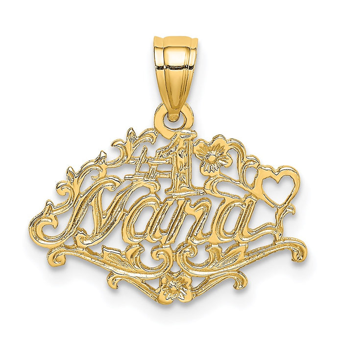 Million Charms 14K Yellow Gold Themed #1 Nana Charm