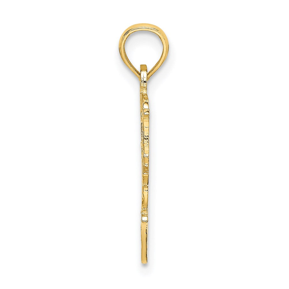 Million Charms 14K Yellow Gold Themed #1 Nana In Heart Charm