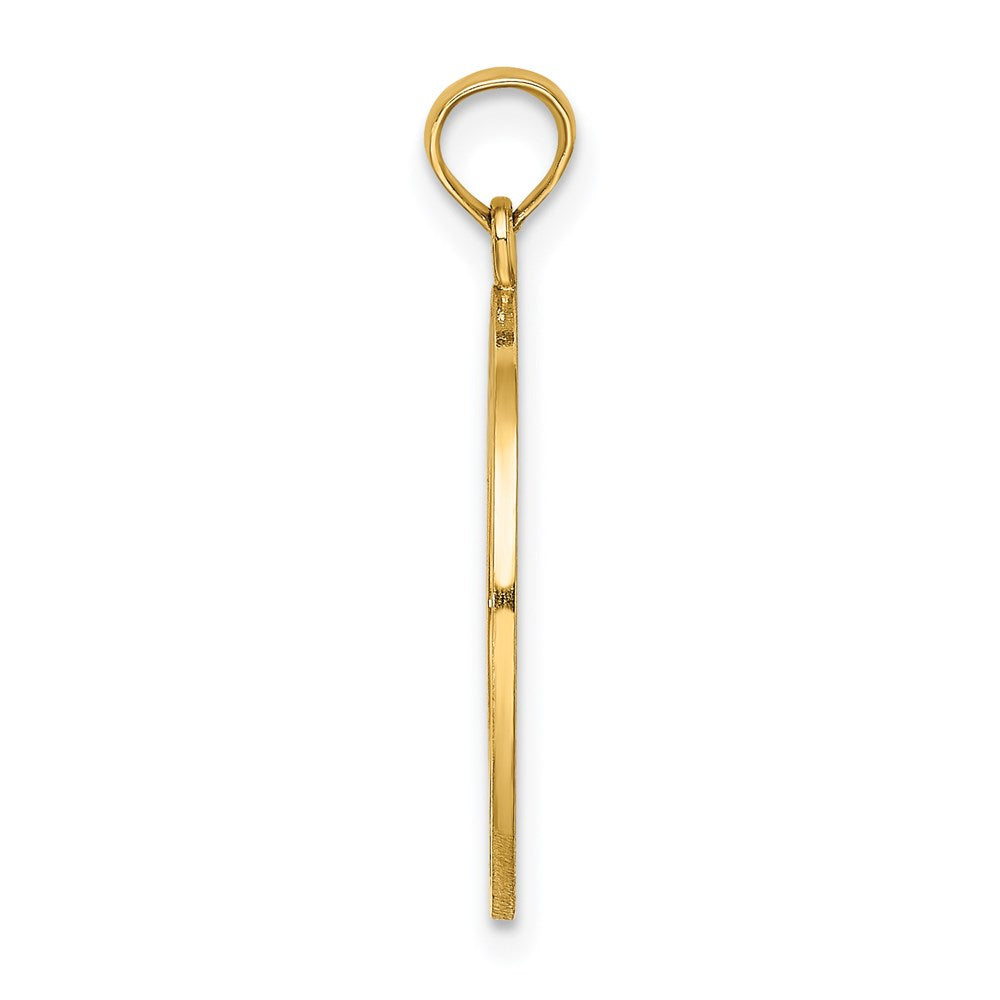 Million Charms 14K Yellow Gold Themed Bellport,Ny On Round Frame Charm