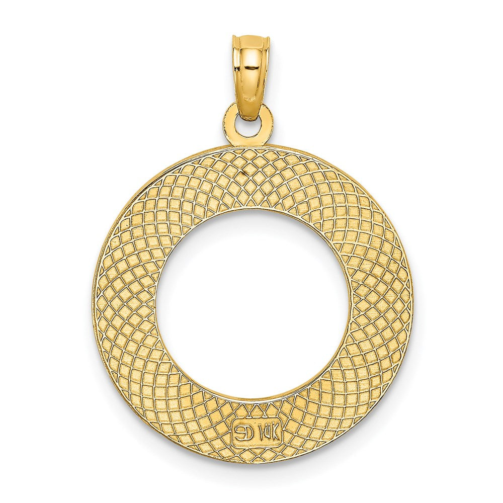 Million Charms 14K Yellow Gold Themed Beaufort, Sc On Round Frame Charm