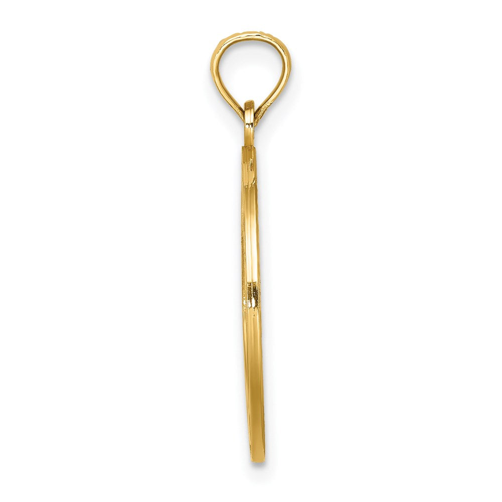 Million Charms 14K Yellow Gold Themed Annapolis, Md On Round Frame Charm