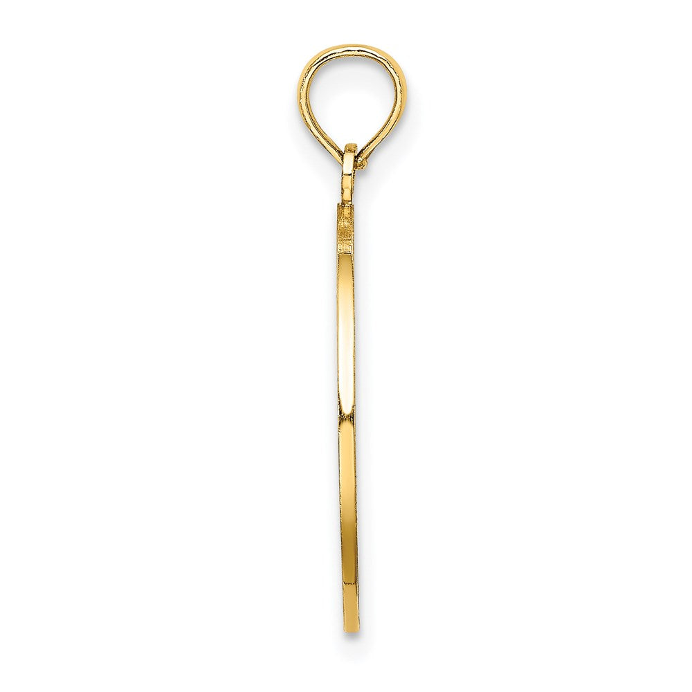 Million Charms 14K Yellow Gold Themed Mystic, Ct On Round Frame Charm