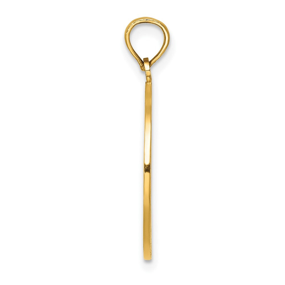 Million Charms 14K Yellow Gold Themed Antigua, W.I. On Round Frame Charm