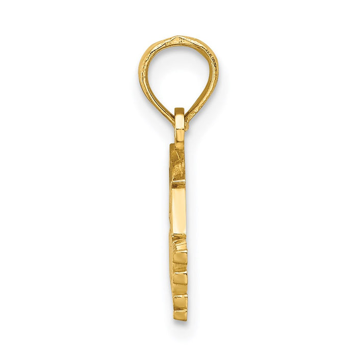 Million Charms 14K Yellow Gold Themed Polished Graduate Under Cap Charm