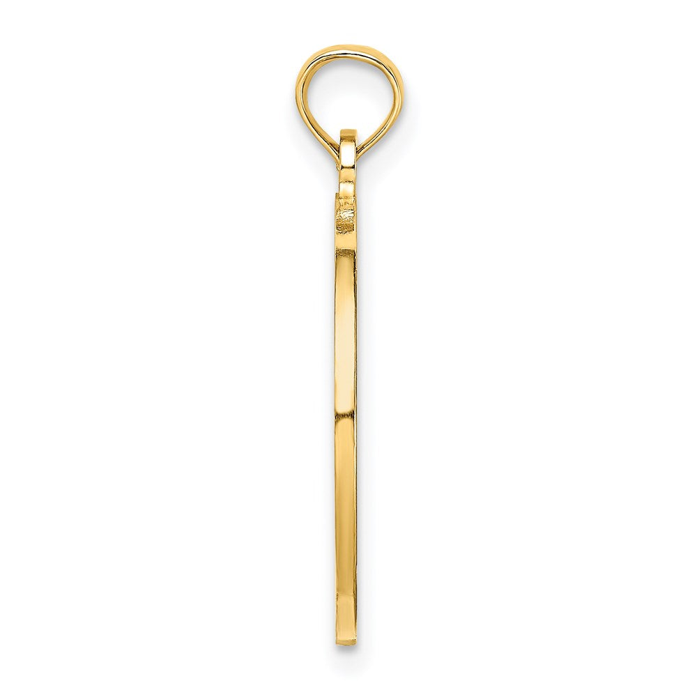 Million Charms 14K Yellow Gold Themed Bahamas On Round Frame Charm