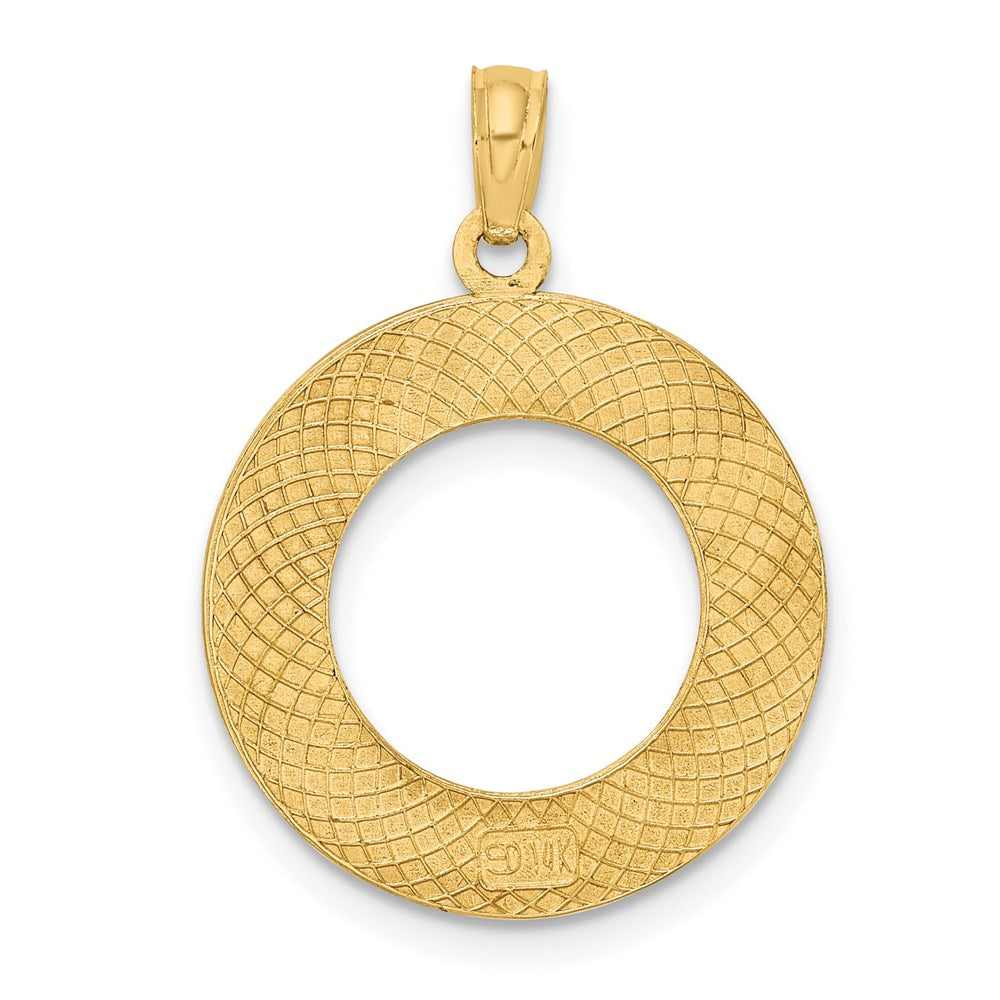 Million Charms 14K Yellow Gold Themed Siesta Key, Fl On Round Frame Charm