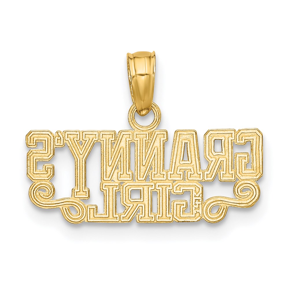 Million Charms 14K Yellow Gold Themed Polished Granny'S Girl Charm