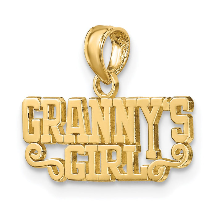 Million Charms 14K Yellow Gold Themed Polished Granny'S Girl Charm