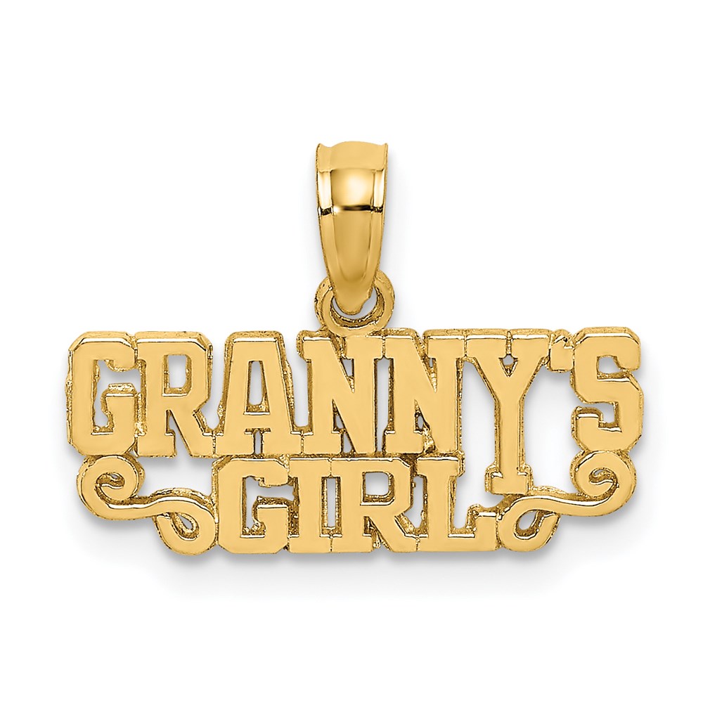 Million Charms 14K Yellow Gold Themed Polished Granny'S Girl Charm
