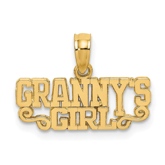 Million Charms 14K Yellow Gold Themed Polished Granny'S Girl Charm