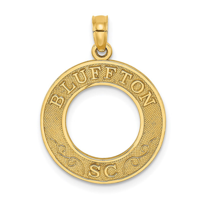 Million Charms 14K Yellow Gold Themed Bluffton, Sc On Round Frame Charm