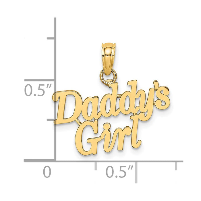 Million Charms 14K Yellow Gold Themed Daddy'S Girl Charm