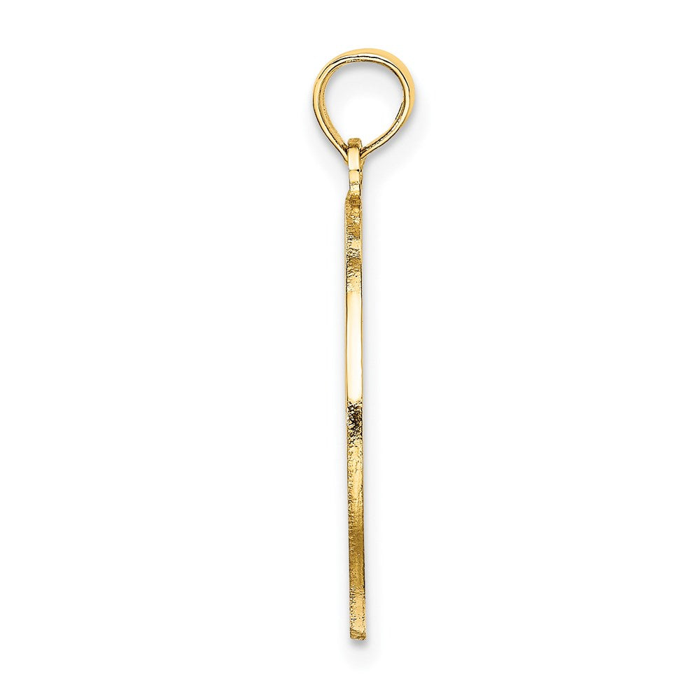 Million Charms 14K Yellow Gold Themed Dockyard Bermuda On Round Frame Charm