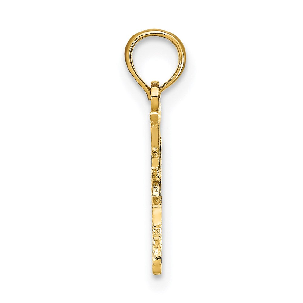 Million Charms 14K Yellow Gold Themed 15 In Cut-Out Heart Charm