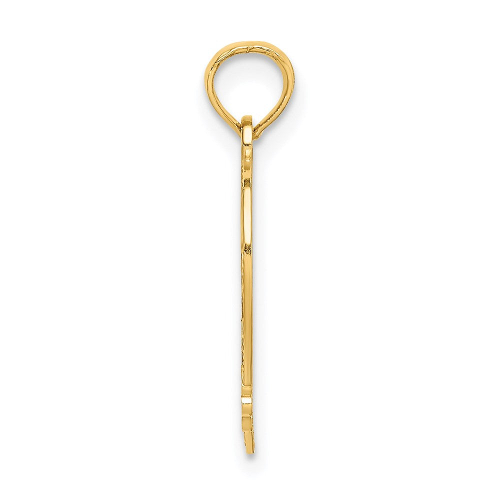 Million Charms 14K Yellow Gold Themed Quince Anos 15 In Heart Charm