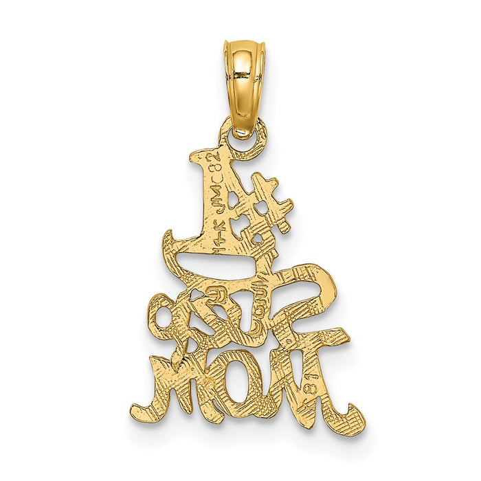 Million Charms 14K Yellow Gold Themed Polished & Engraved #1 Step Mom Charm