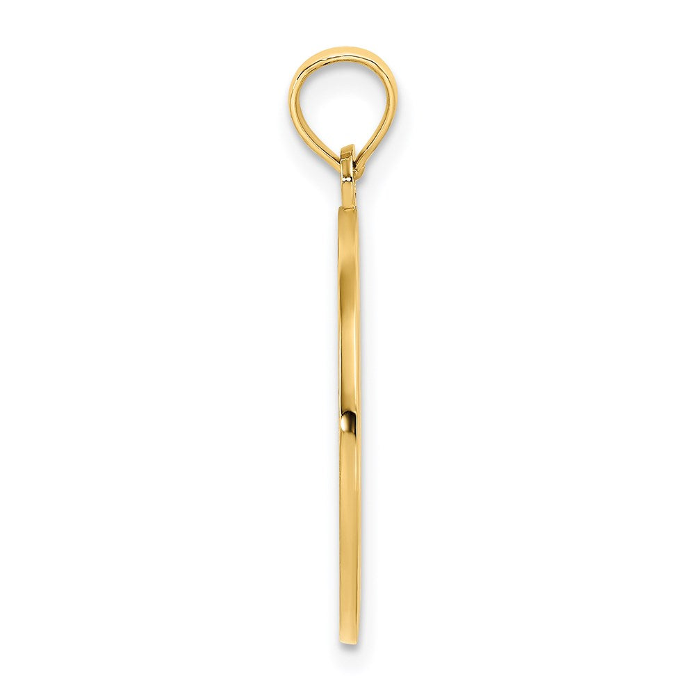 Million Charms 14K Yellow Gold Themed Key West On Round Frame Charm