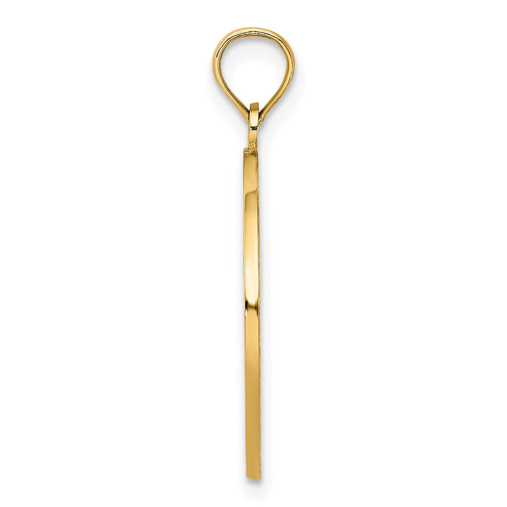 Million Charms 14K Yellow Gold Themed Cape May On Round Frame Charm