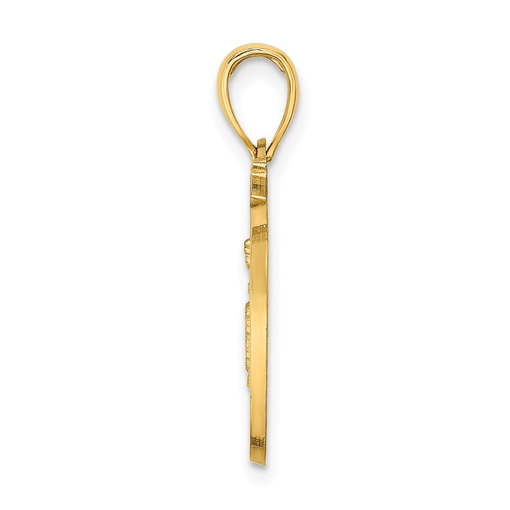 Million Charms 14K Yellow Gold Themed 2-D New York & City In Apple