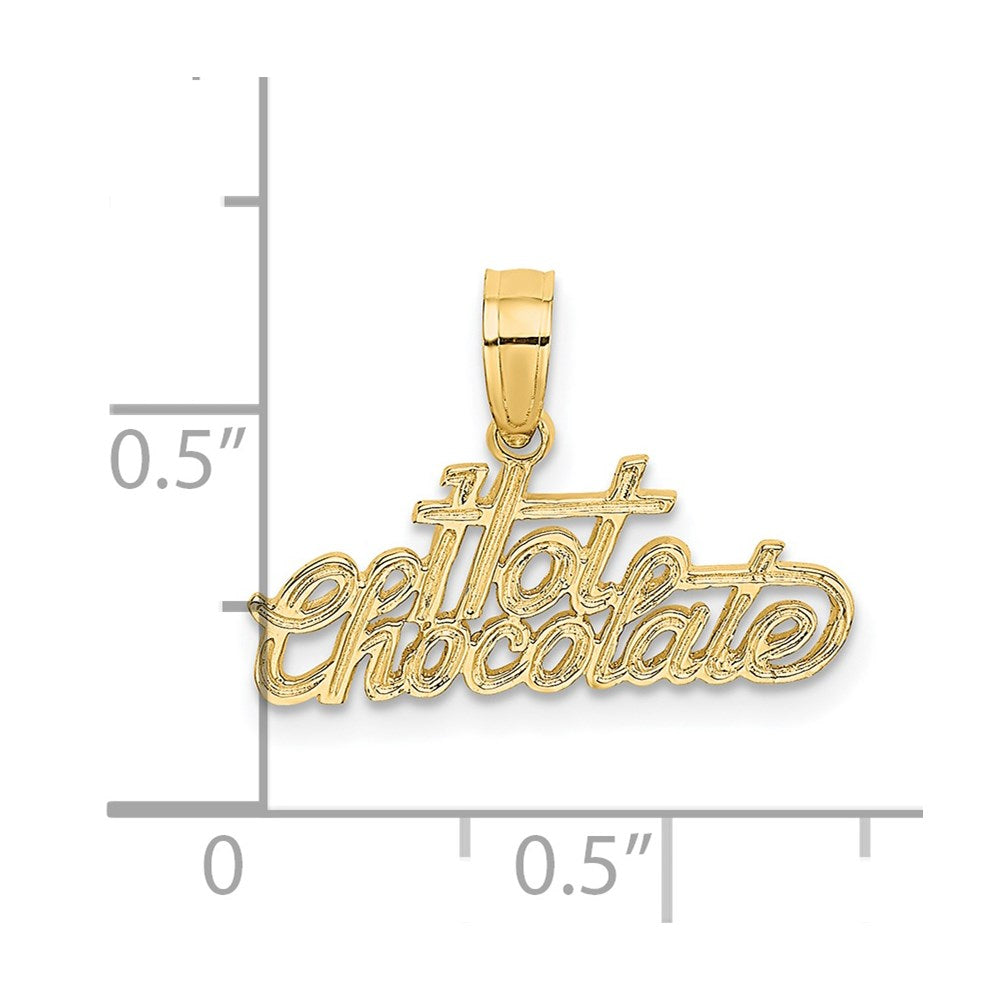 Million Charms 14K Yellow Gold Themed Polished & Engraved Hot Chocolate Charm